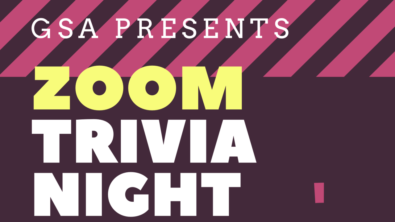 Virtual trivia night hosted through Zoom