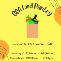 GSA pantry poster with hours